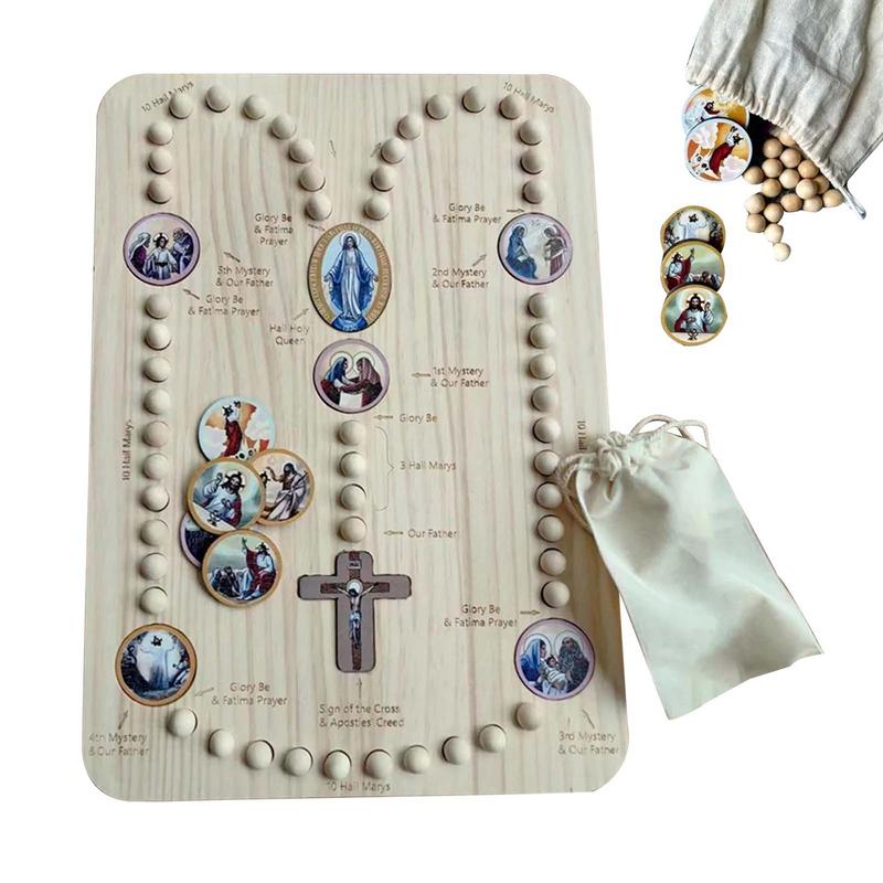 Jewelry Making Board - Wooden Rosary Beads Board With 54