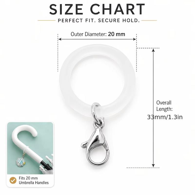 5/10 Pcs Silicone Umbrella Han - đánh giá và giá Lobster Clasp Silver