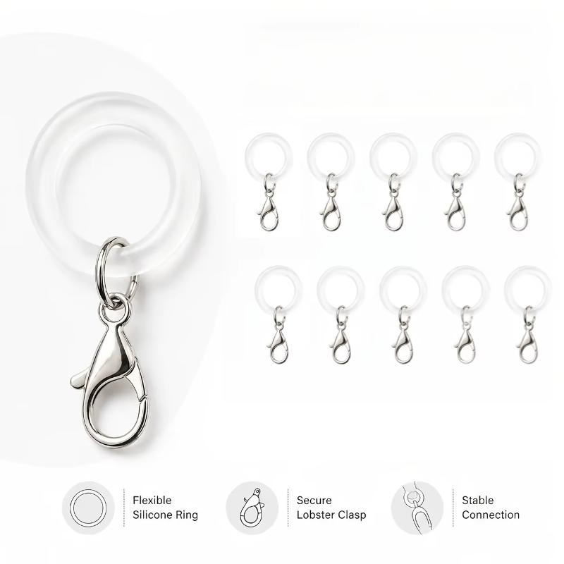Silicone Umbrella Handle Rings - đánh giá và giá Lobster Clasp Silver