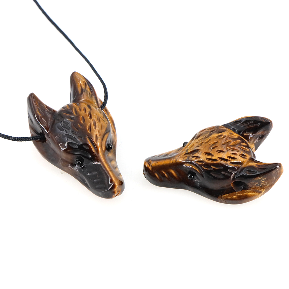 40mm Wolf Head Stone Pendant N - đánh giá và giá Jewelry Making Gemstones