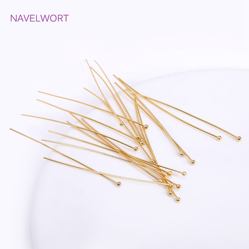 50pcs/Lot 18K Gold Plated Pins - đánh giá và giá Jewelry Making Drill