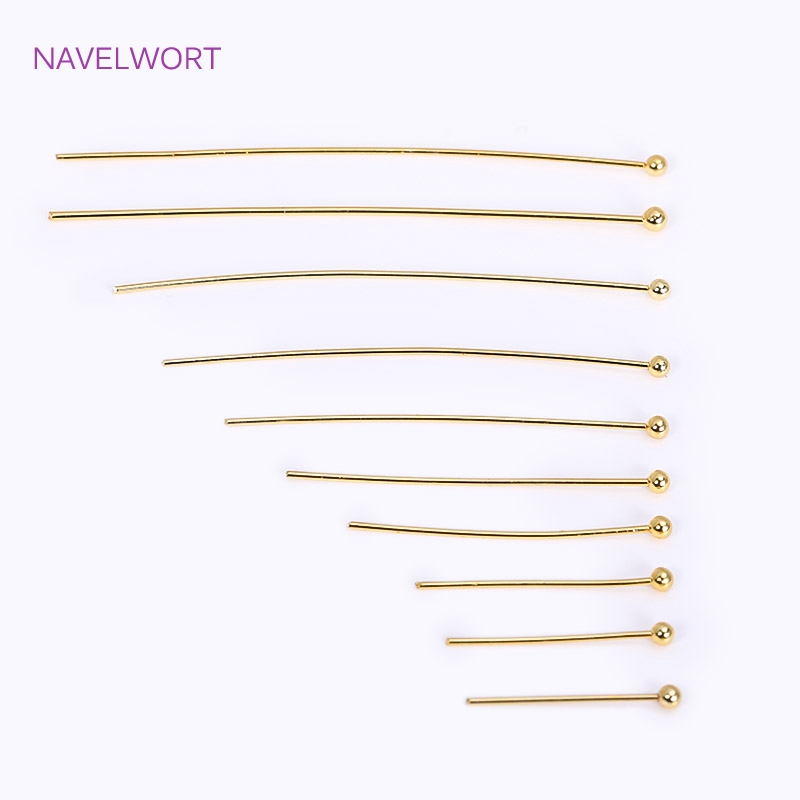 50pcs/Lot 18K Gold Plated Pins - đánh giá và giá Jewelry Making Drill